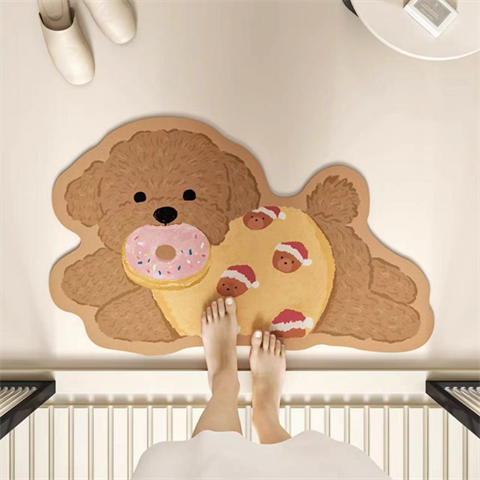 硅藻泥动物卫生间脚垫