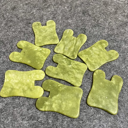 岫玉刮痧板面部美容专用玉石脸部眼部拨筋棒全身通用按摩随机发货