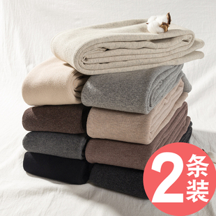 秋季 加厚棉裤 冬加绒螺纹打底裤 灰色内穿秋裤 袜 女外穿薄款 2023新款