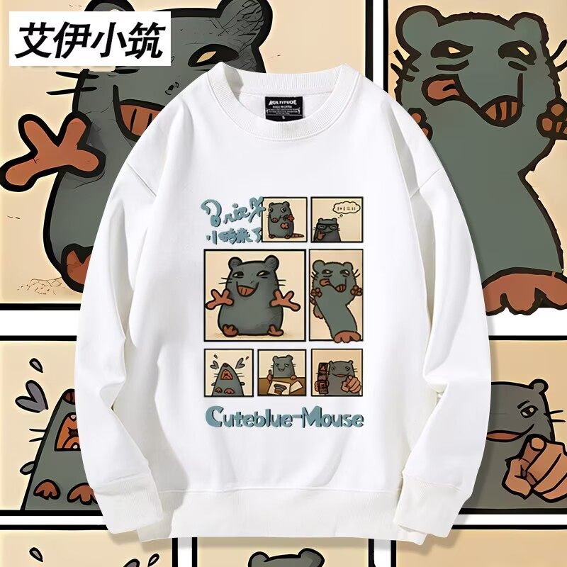 舒适面料卡通动漫宽松卫衣