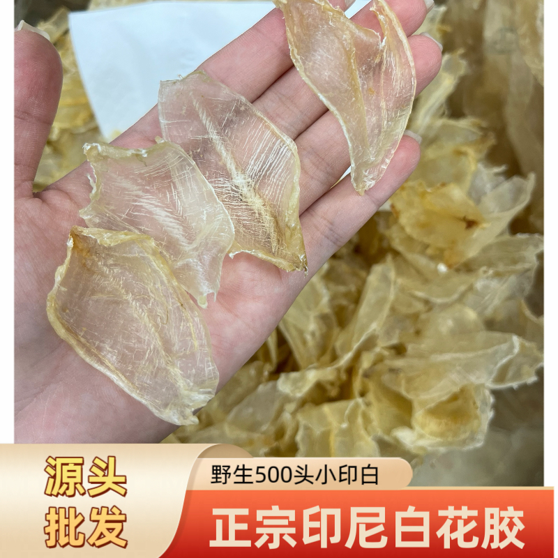 正宗印尼白花胶印白公花胶干货鱼胶孕妇产后滋补品纯天然无添加