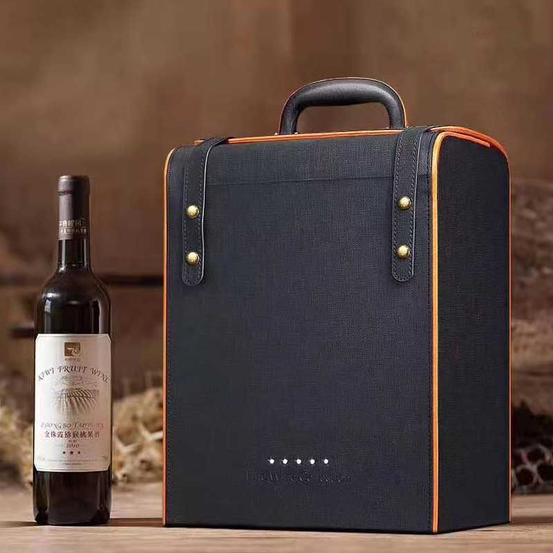 六支装红酒皮盒葡萄酒包装盒 六支装酒盒红酒礼品盒6只装手提酒箱