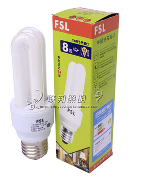 佛山照明2u3u节能灯三基色节能灯E27螺口灯泡5w8w11w13w15w18w23w