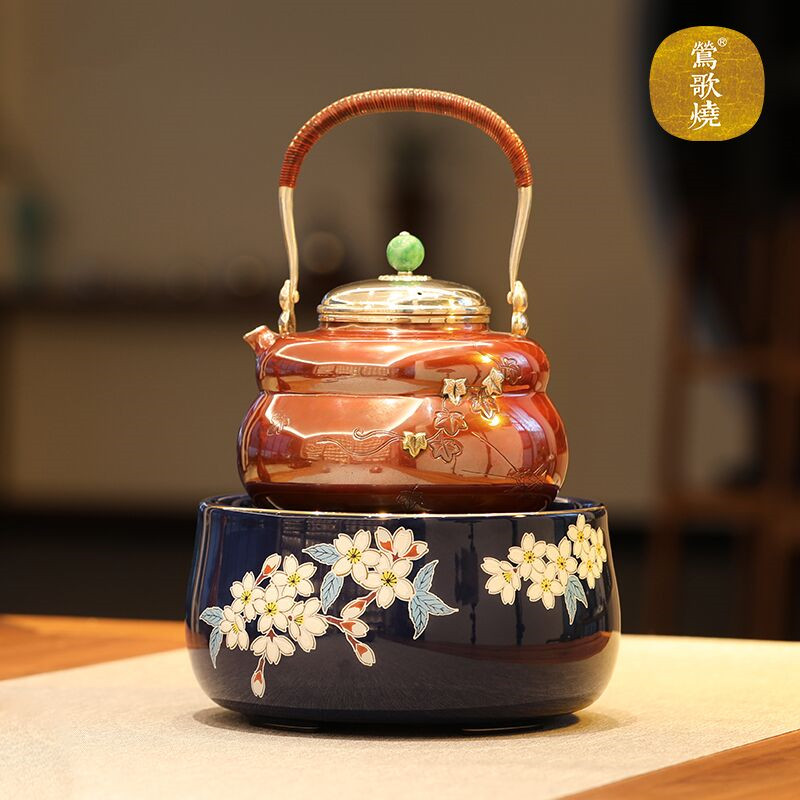 【莺歌烧正品】电陶炉静音九谷茶炉家用红外小型迷你烧水煮茶器