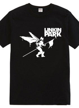 包邮！linkin park LP 优质纯棉圆领宽松短袖t恤文化衫男装