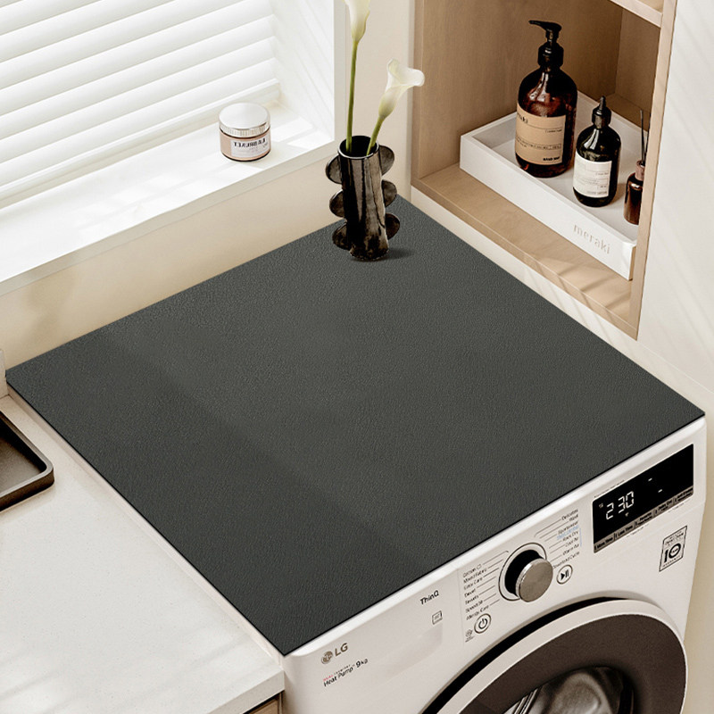 纯色滚筒式洗衣机盖布巾防水防晒床头柜垫子单双开门冰箱防尘罩套