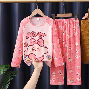女装 星之卡比睡衣儿童款 春秋薄长款 9岁小孩子网红ins家居服