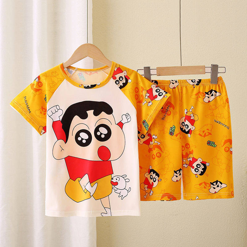 蜡笔小新周边3儿童4男童女童8-9-10岁小孩5男孩女孩6睡衣睡裤夏装