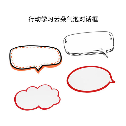 行动学习引导工具异形云朵卡纸