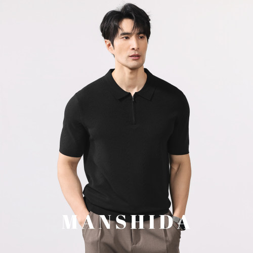 MSD夏季男士半拉链短袖POLO衫