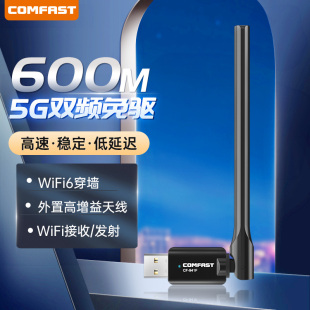 comfast 机WiFi接收器笔记本电脑外置USB无线网卡网络信号接收器发射器 双频5g高增益天线WiFi6无线网卡台式