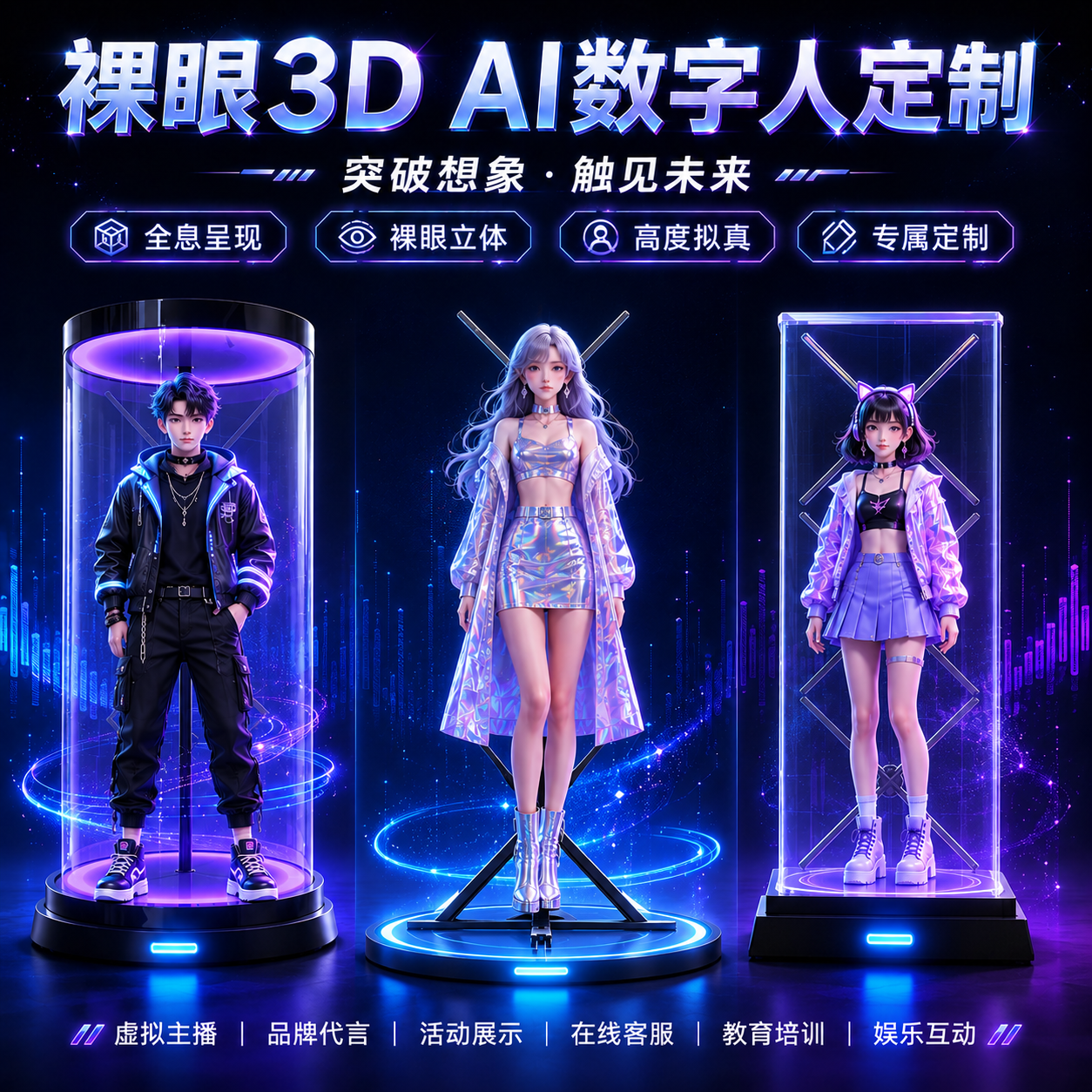 裸眼3d全息风扇屏广告机配件