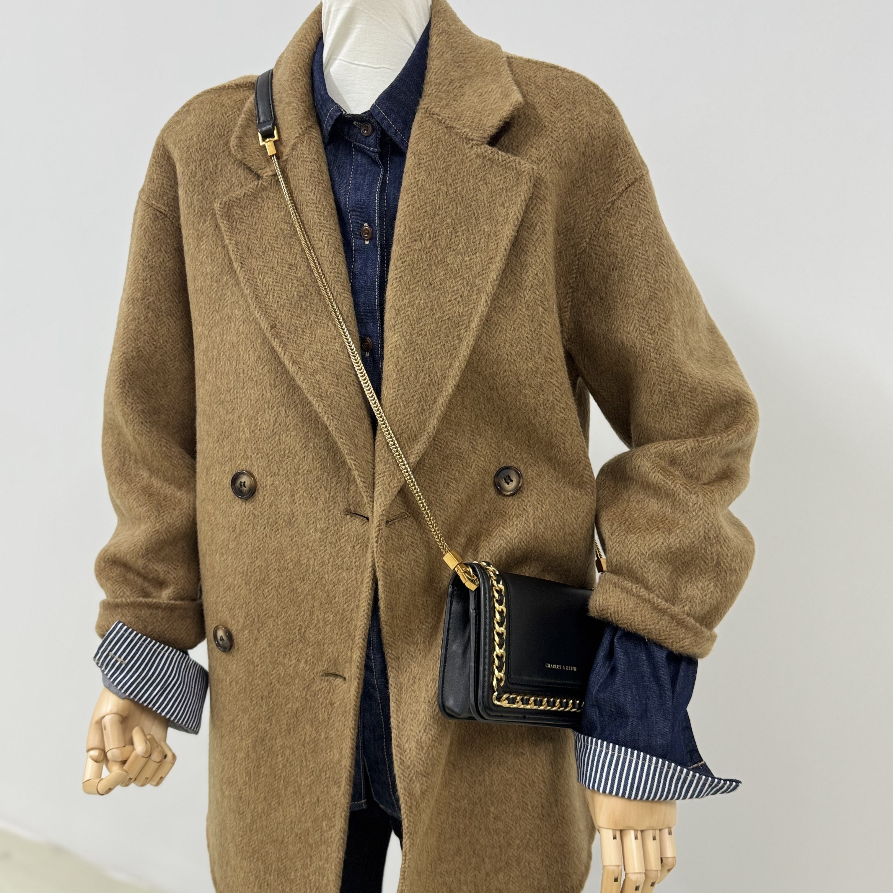 2025新款人字纹  老板娘推荐新款双面外套大衣时尚人字纹女士外套