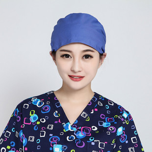 韩版手术帽女纯棉手术室帽子男春夏化疗包头帽薄款口腔医生护士帽
