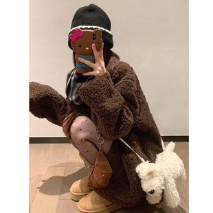 2025新款 高级感宽松慵懒风羊羔毛加绒加厚棉服外套女秋冬 韩系时尚
