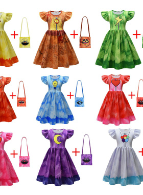 女童smiling critters微笑小动物瞌睡猫裙子catnap万圣节表演cos