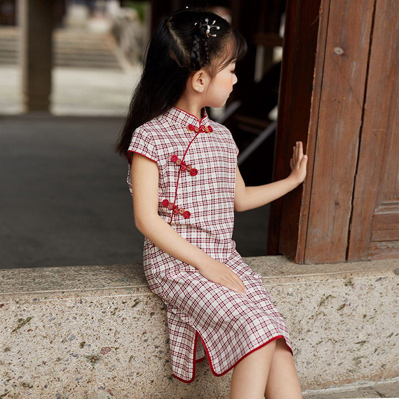 小孩中国风夏季新款女童旗袍
