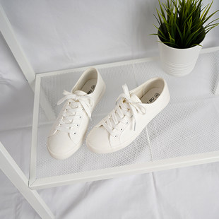 White shoes, universal breathable white cloth footwear flat for leisure, Korean style