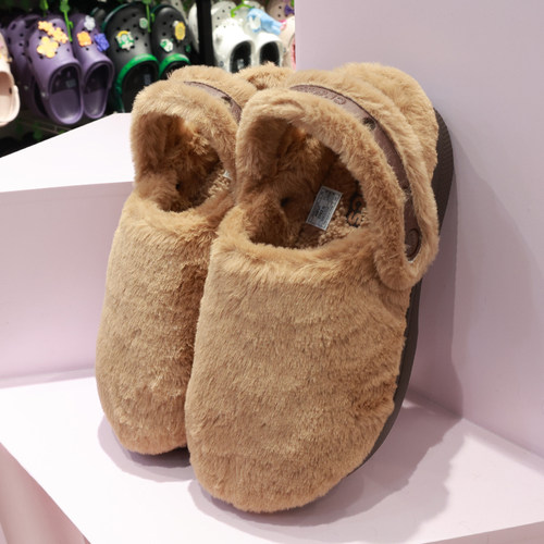 crocs卡洛驰经典雪绒毛毛拖鞋