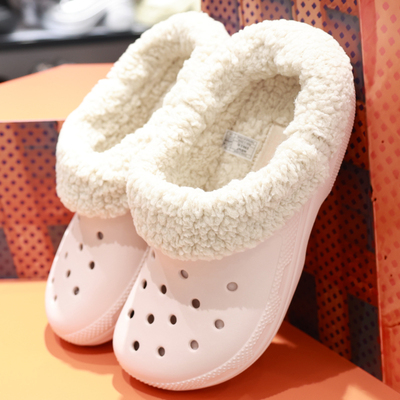 crocs洞洞鞋卡骆驰加绒暖棉