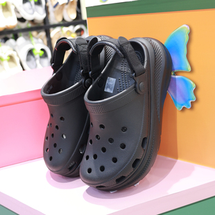 crocs男女卡洛驰新款动感泡芙厚底休闲徒步沙滩洞洞凉拖鞋213448
