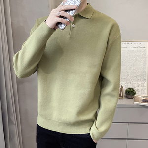 55%腈纶 28%涤纶17%锦纶 店主风 休闲毛衣纯色打底衫男潮M001图片