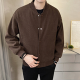 店主风2025秋装新款纯色棒球服夹克男春秋休闲外套JK001-P90，男装夹克，电商D211