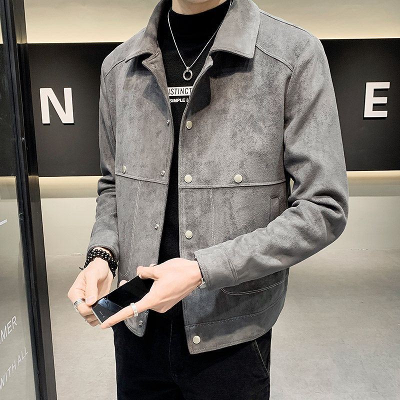 100%聚酯纤维2021新款夹克男秋季休闲修身外套潮JK8801-P95控138，男装夹克，电商D240-242