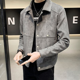100%聚酯纤维2021新款夹克男秋季休闲修身外套潮JK8801-P95控138，男装夹克，电商D240-242