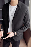 100%聚酯纤维2021秋装新款休闲小西装男单西外套西服9916，男装西服，电商D240-242