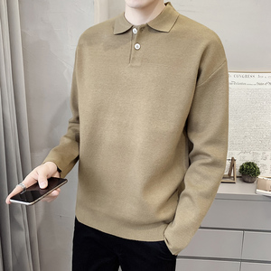 55%腈纶 28%涤纶17%锦纶 店主风 套头毛衣纯色打底衫男潮M001图片