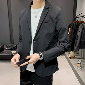 100%聚酯纤维 秋装款休闲小西装男秋季单西外套西服1126-P80控138图片