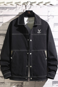挂拍 100%聚酯纤维秋装新款翻领夹克男修身外套潮JK8807-P85控118图片