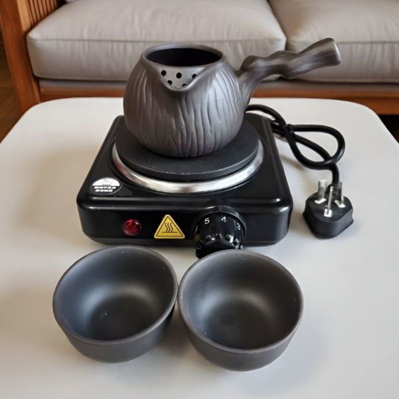 甘肃罐罐茶炉500瓦西北家用甘肃煮茶茶罐罐子电炉炉子电热炉 套装图片