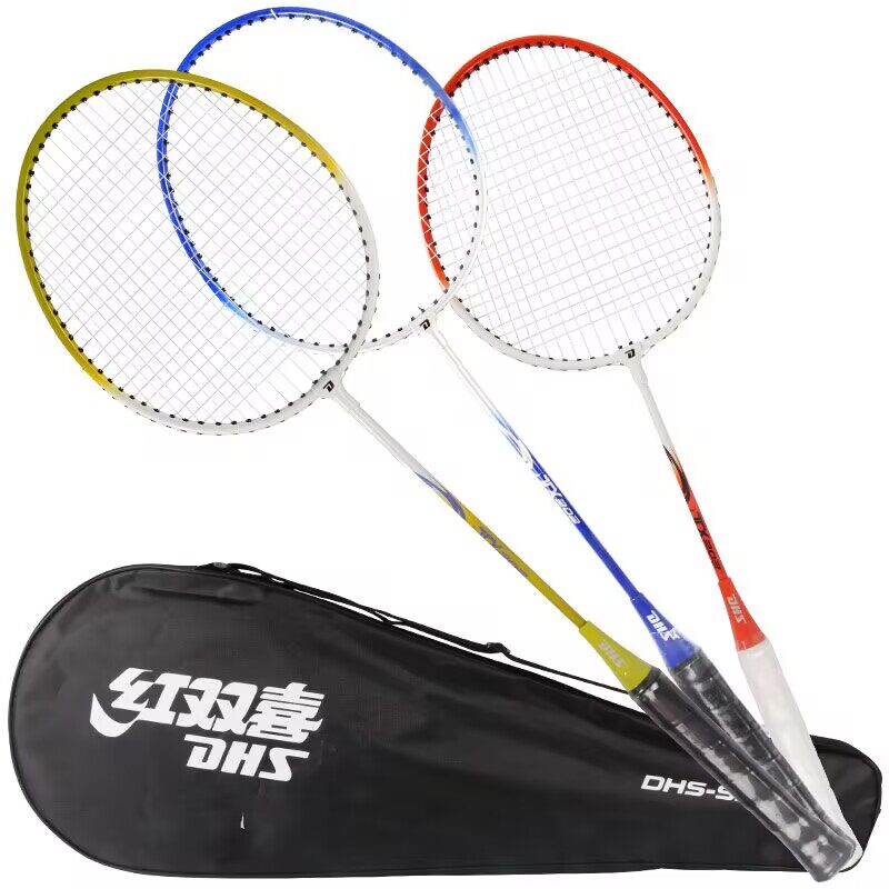 红双喜羽毛球拍亲子三只装3只装 套装两只成人拍 一只儿童拍耐打