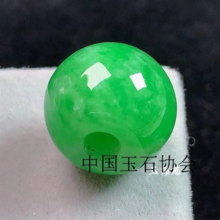 缅甸玉石老坑翡翠色阳绿转运珠冰糯种满绿女款路路通吊坠锁骨项链