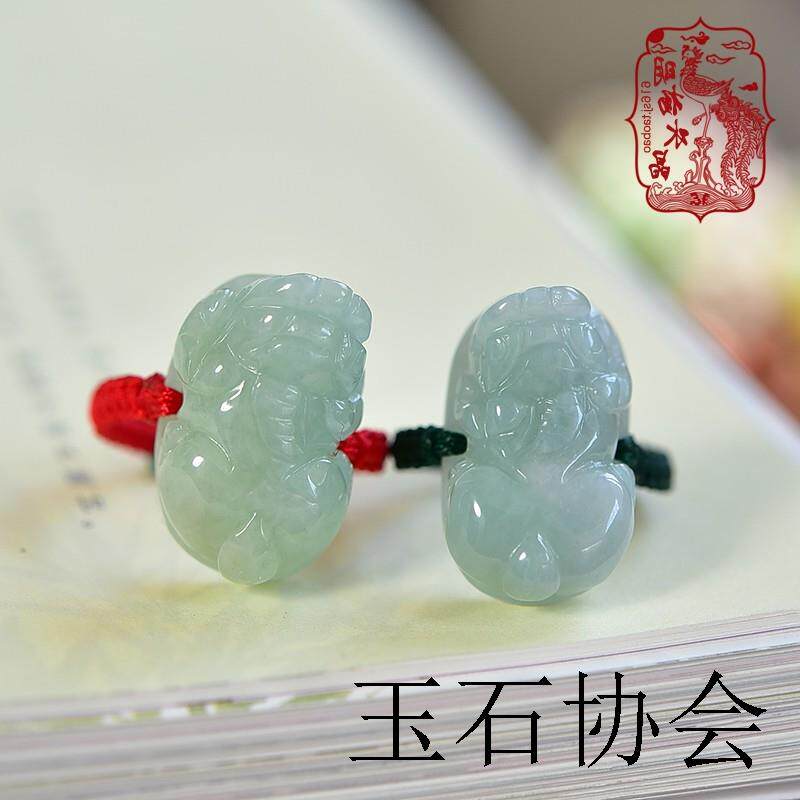 高端缅甸翡翠精品戒指玉貔貅红绳编织手工雕刻食指环证书男女尾戒