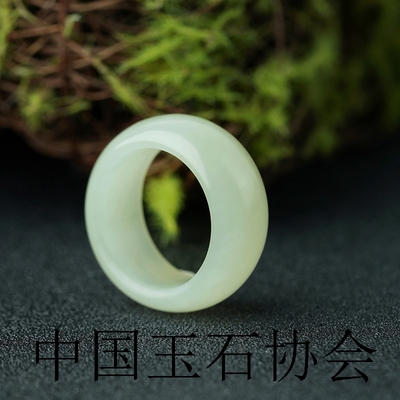 新疆和田玉戒指男女款羊脂级白玉指环戒指玉戒圈青白玉情侣款戒指