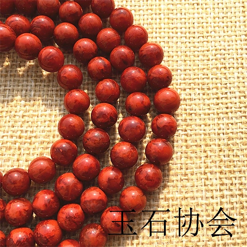 精品南红玛瑙手链满色满肉柿子红火焰玫瑰红佛珠圆珠手串男女同款