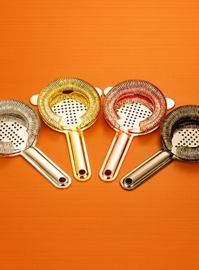 酒吧灵魂调酒师专业器具十字造型经典过滤冰水隔离分离器Strainer