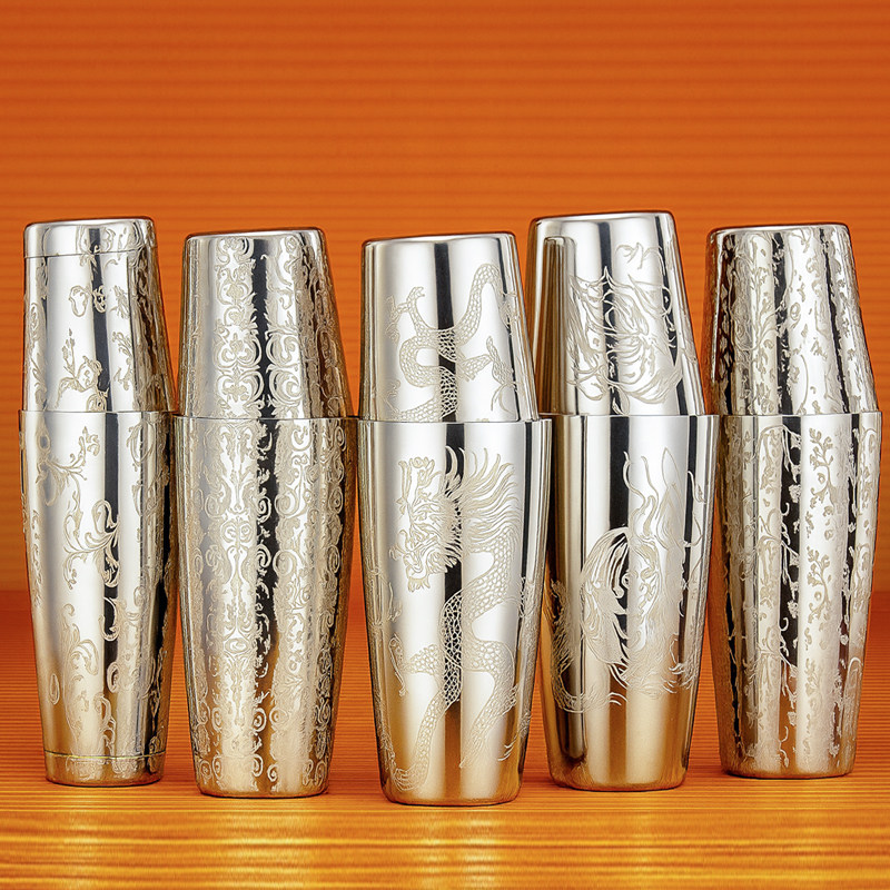 酒吧灵魂专业调酒师定制款刻花波士顿调酒器雪克壶摇酒壶调酒工具,餐饮具,调酒器,淘宝优惠券,粉丝福利购,淘宝优惠卷