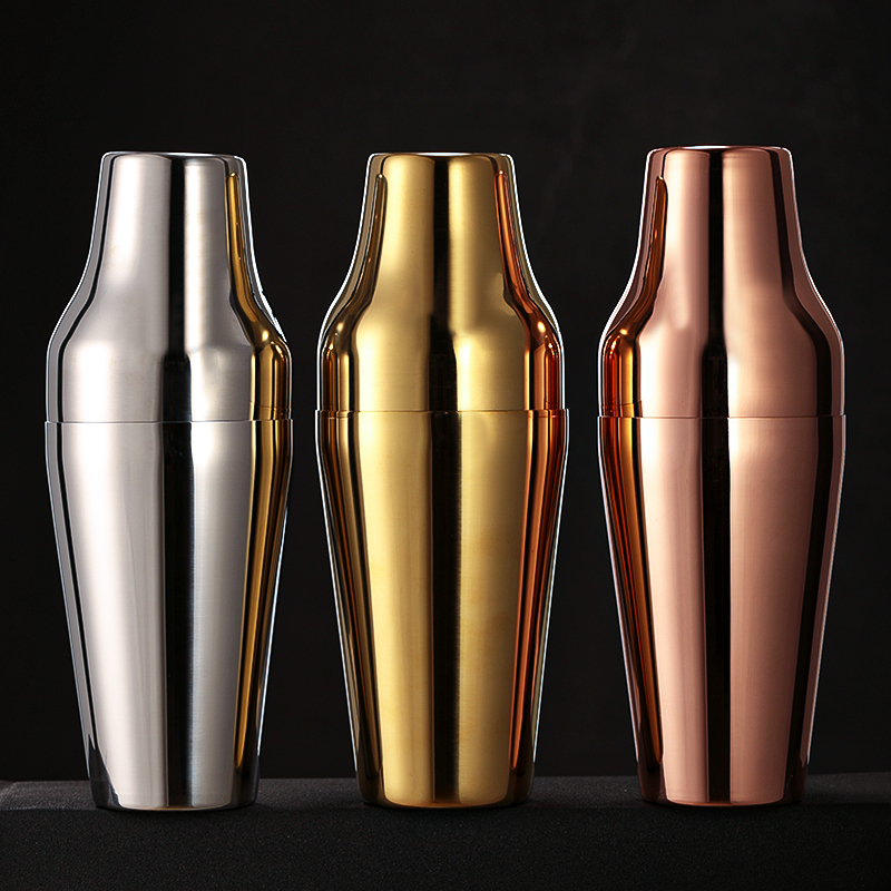 酒吧灵魂 经典款法式650ml不锈钢二段式摇酒壶调酒器雪克壶shaker