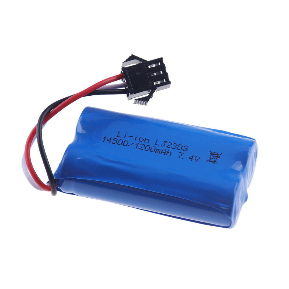 工厂3.7V1200mAh锂电池适用车模配件吹泡泡机14500电池高倍率