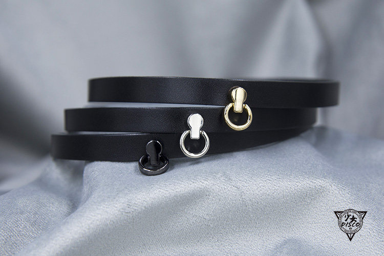 原创手工刻字项圈少女disco真皮