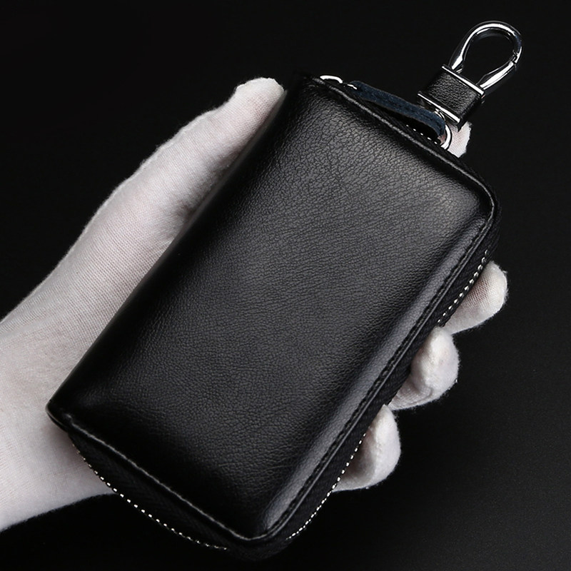 大容量汽车钥匙包男真牛皮腰挂锁匙包多功能收纳零钱锁匙扣卡片包