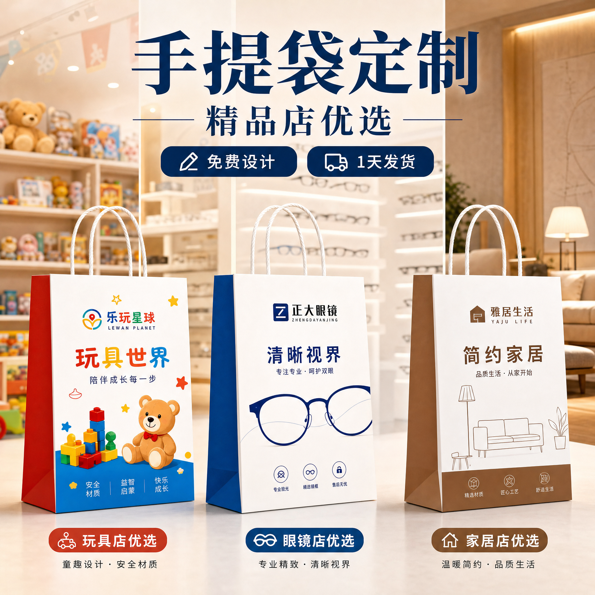 牛皮纸袋手提袋定制迷你小号伴手礼品袋礼物精致打包袋印刷logo