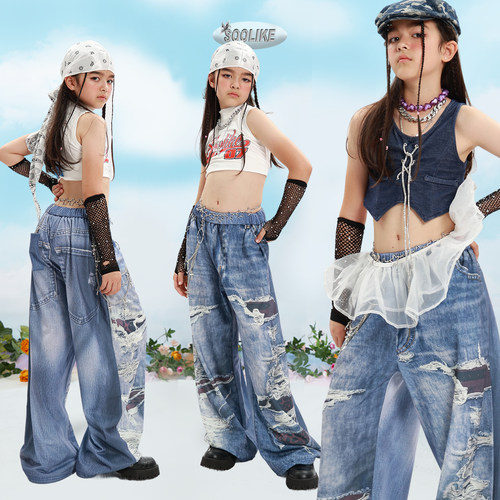儿童爵士舞服女童练功服