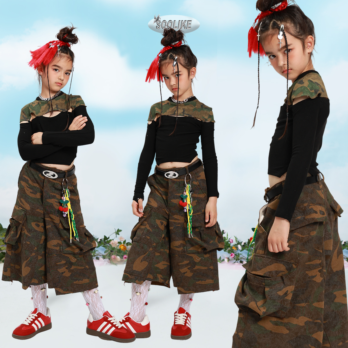 女童爵士舞jazz演出服街舞台走秀