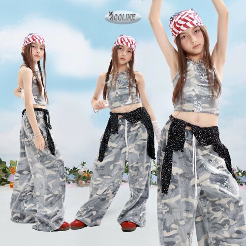 Soolikes女童爵士舞演出服套装