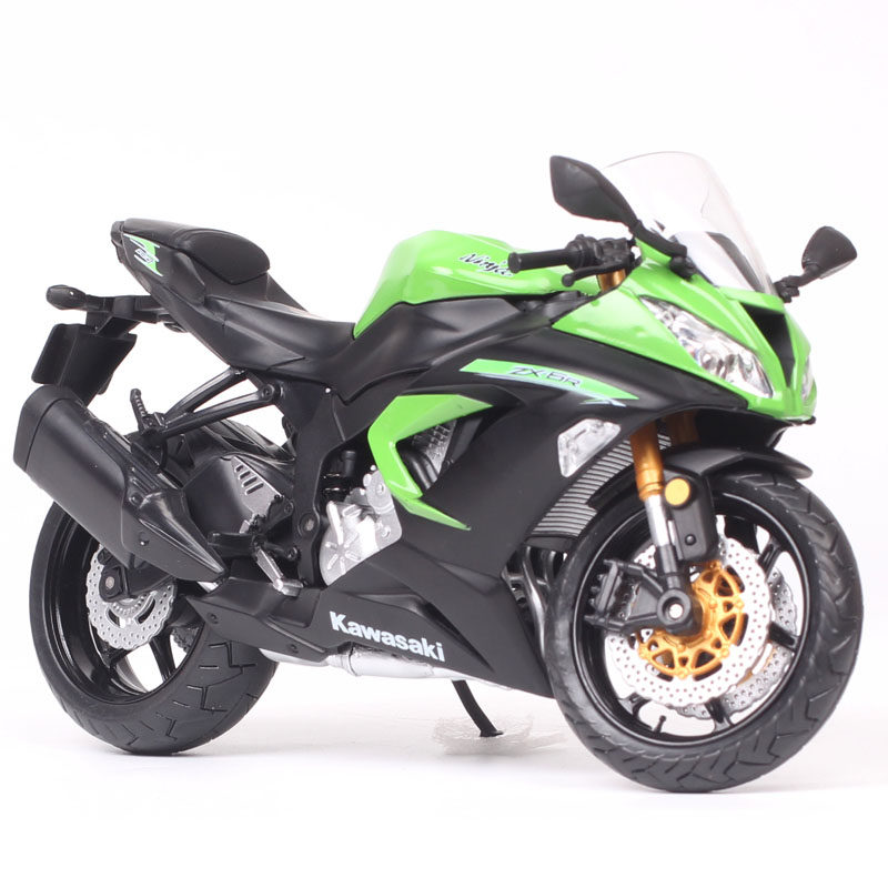 俊基奥图美1:12川崎忍者zx-6r 636摩托车机车合金仿真模型zx6r绿
